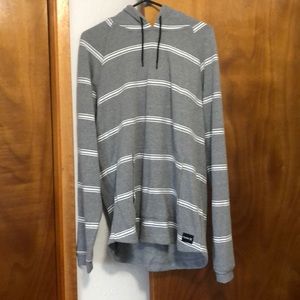 Grey striped hoodie